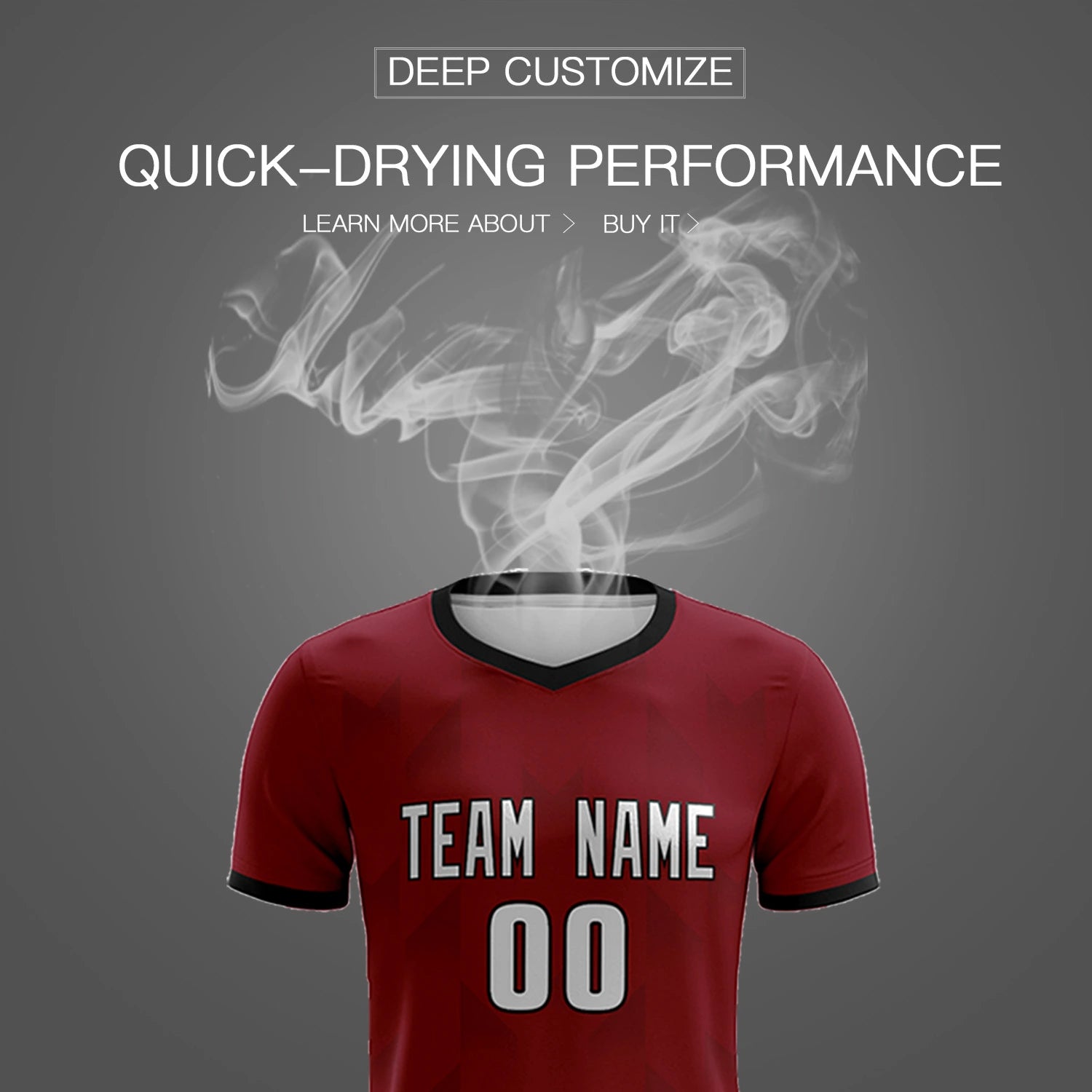 Custom Crimson Black Men Uniform Soccer Sets Jersey