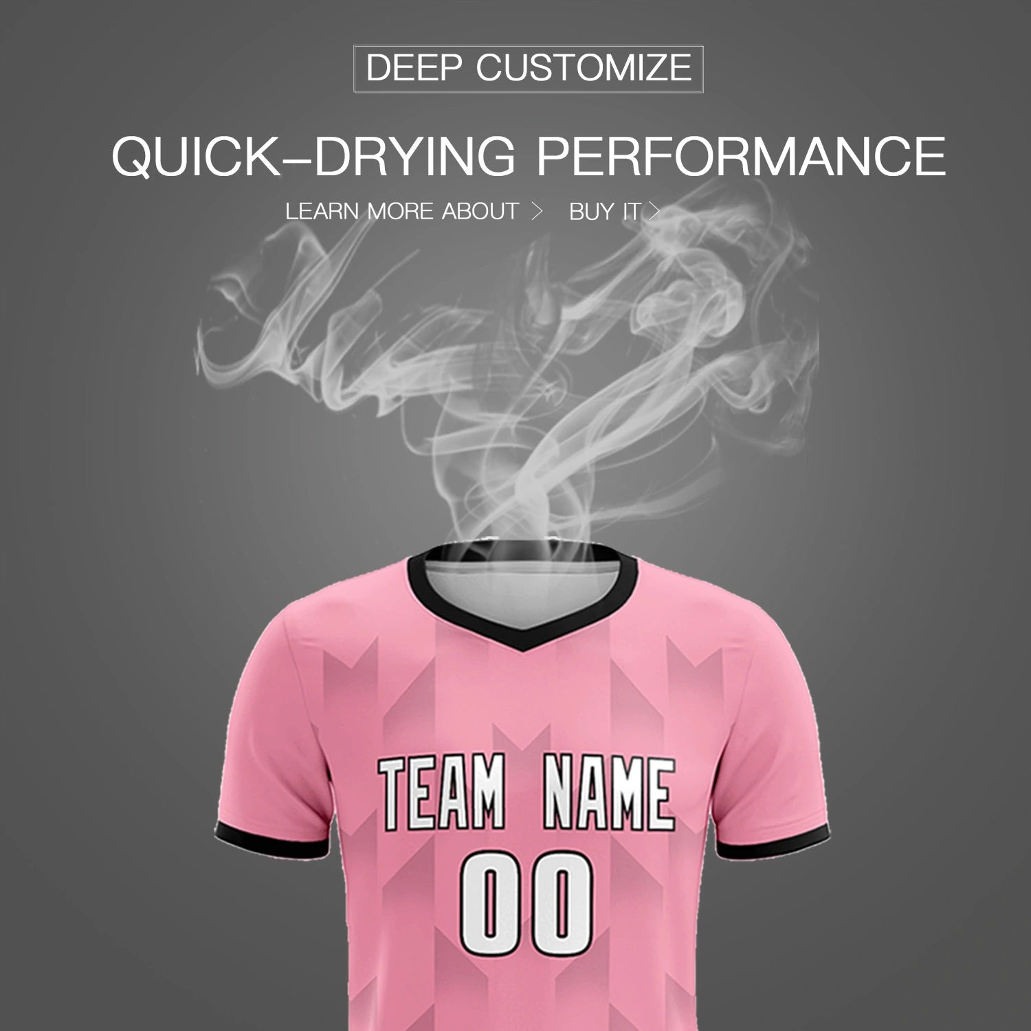 Custom Light Pink Black Men Uniform Soccer Sets Jersey