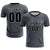 Custom Gray Black Men Uniform Soccer Sets Jersey