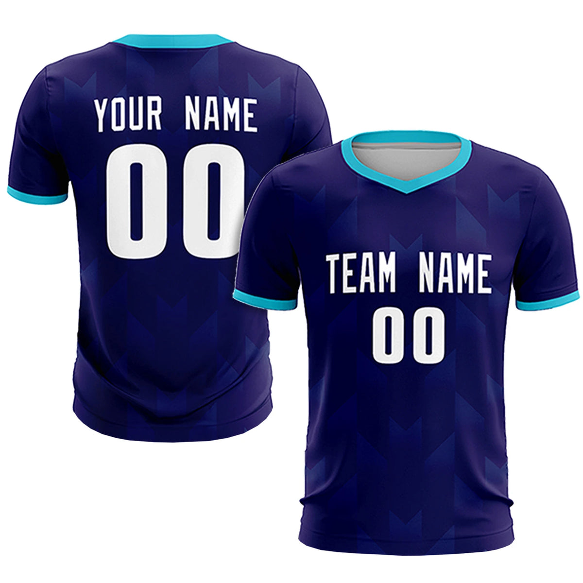 Custom Purple Sky Blue Men Uniform Soccer Sets Jersey