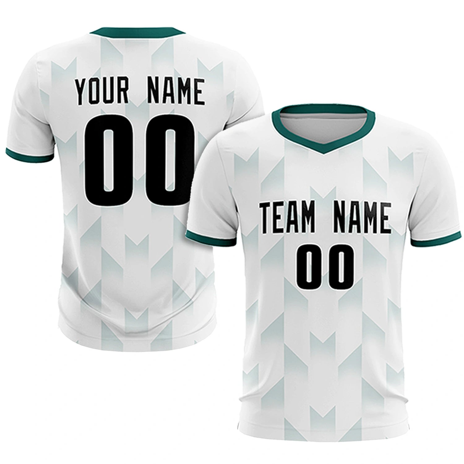 Custom White Aqua Men Uniform Soccer Sets Jersey