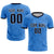 Custom Powder Blue Black Men Uniform Soccer Sets Jersey