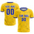 Custom Gold01 Royal Blue Men Uniform Soccer Sets Jersey