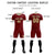 Custom Crimson Khaki Men Uniform Soccer Sets Jersey