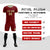 Custom Crimson Khaki Men Uniform Soccer Sets Jersey