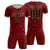 Custom Crimson Khaki Men Uniform Soccer Sets Jersey