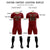 Custom Crimson Khaki Men Uniform Soccer Sets Jersey