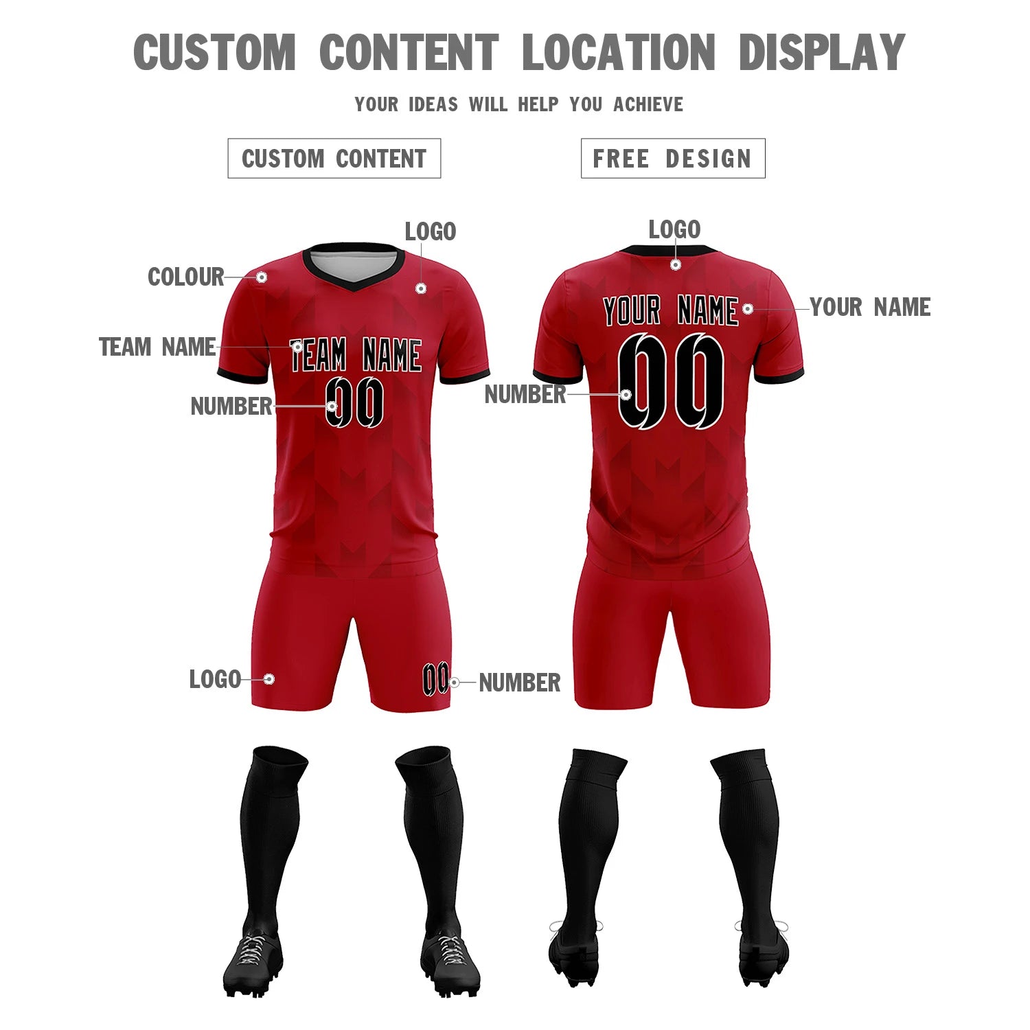 Custom Crimson Khaki Men Uniform Soccer Sets Jersey