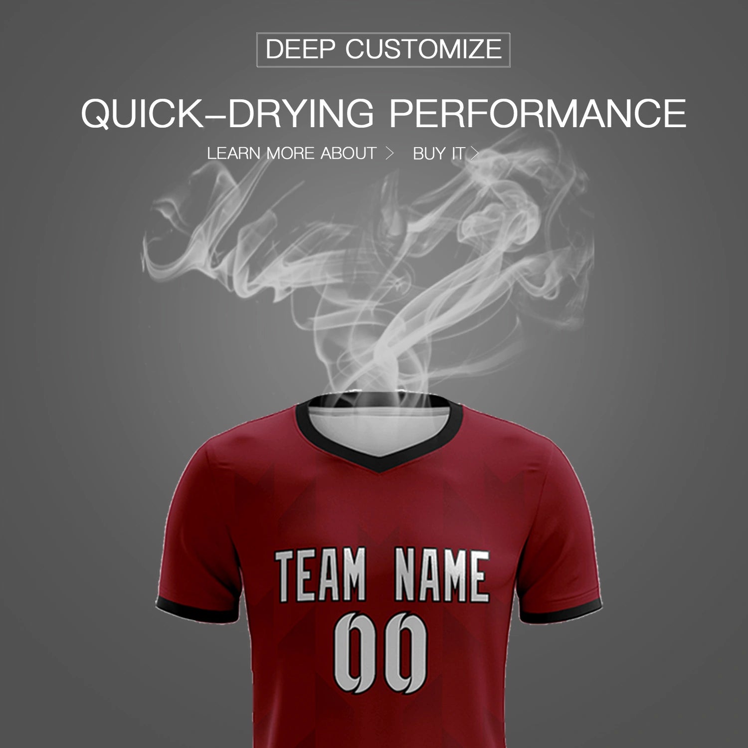 Custom Crimson Black Men Uniform Soccer Sets Jersey