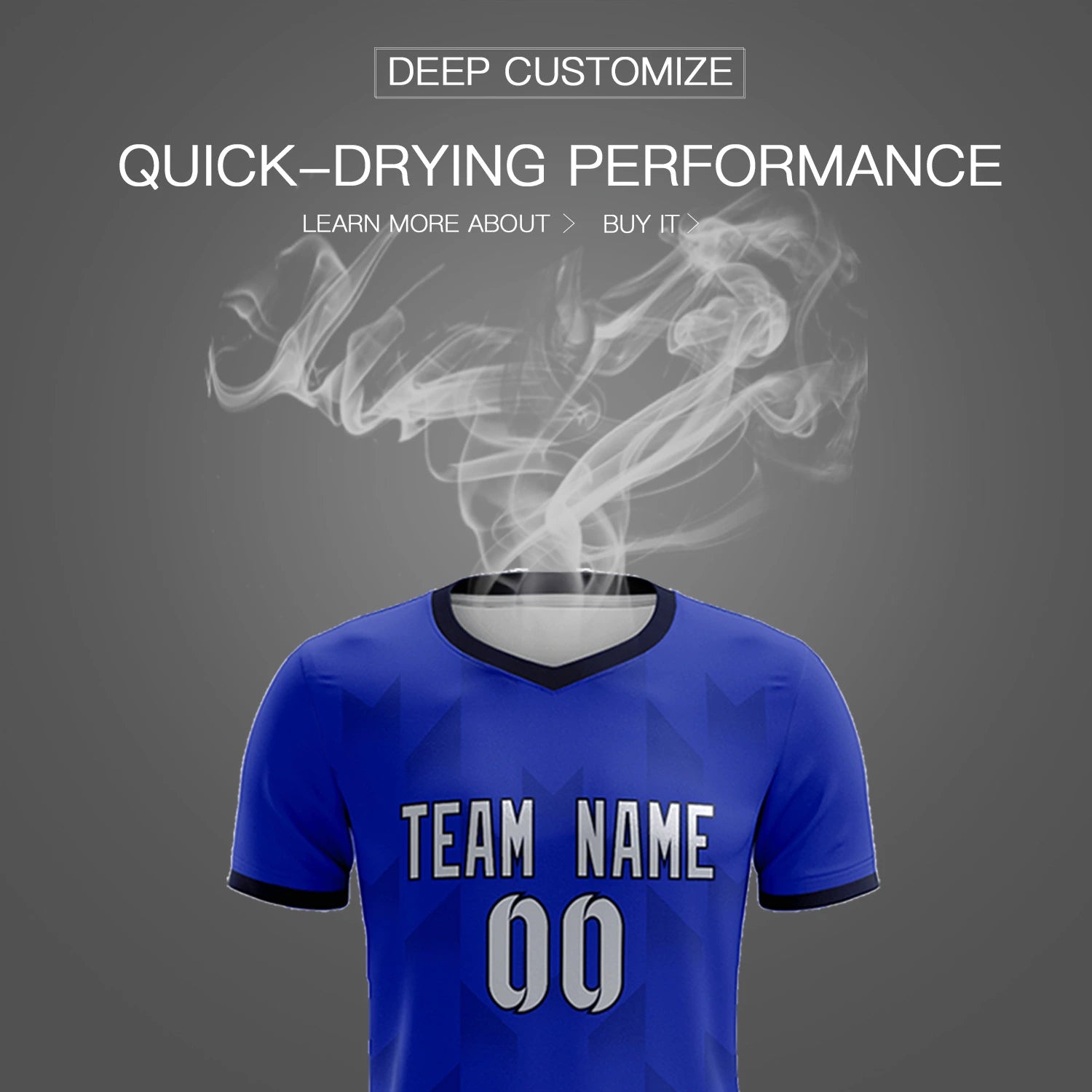 Custom Royal Blue Navy Men Uniform Soccer Sets Jersey