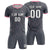 Custom Gray Light Pink Men Uniform Soccer Sets Jersey