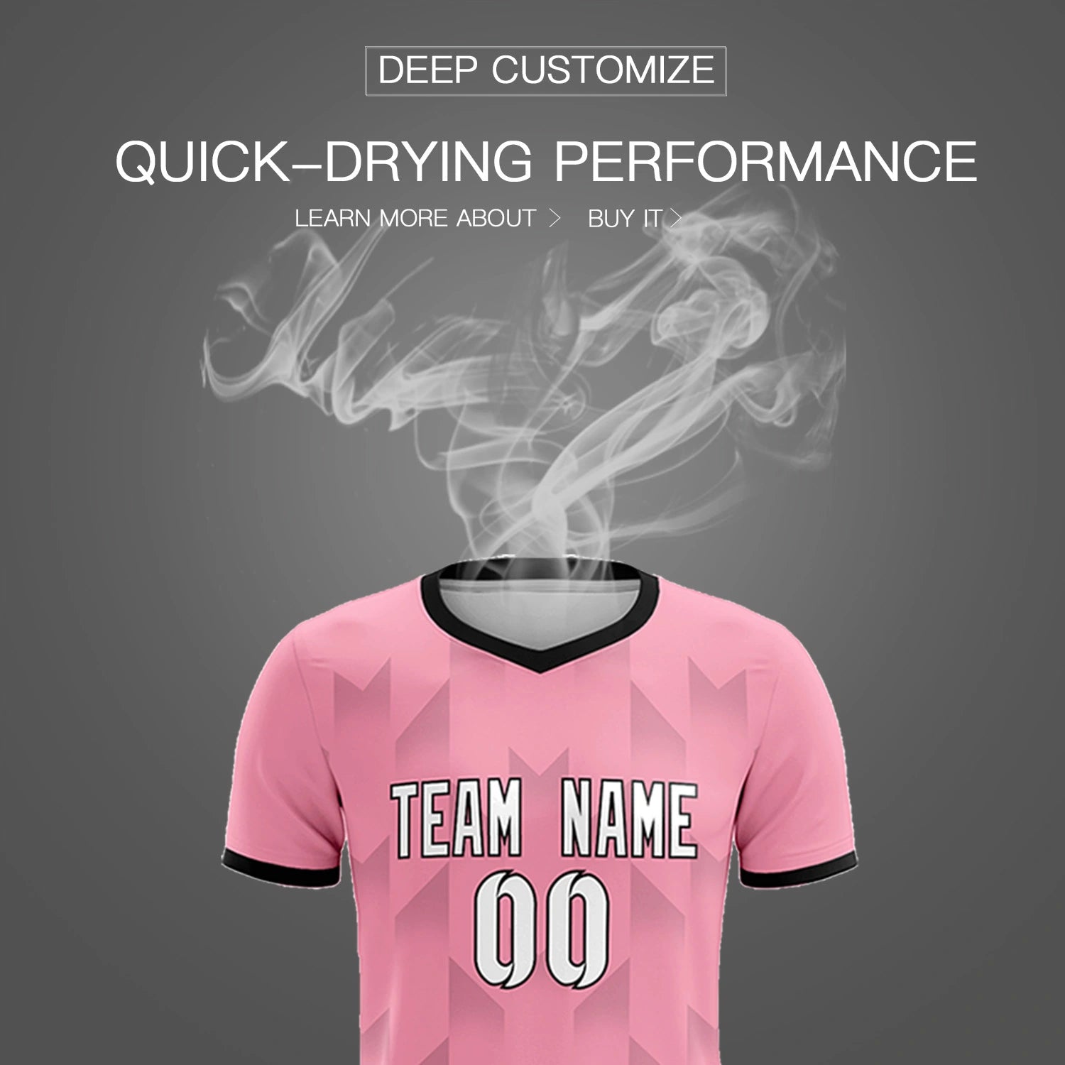 Custom Light Pink Black Men Uniform Soccer Sets Jersey
