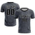 Custom Gray Black Men Uniform Soccer Sets Jersey