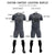 Custom Gray Black Men Uniform Soccer Sets Jersey