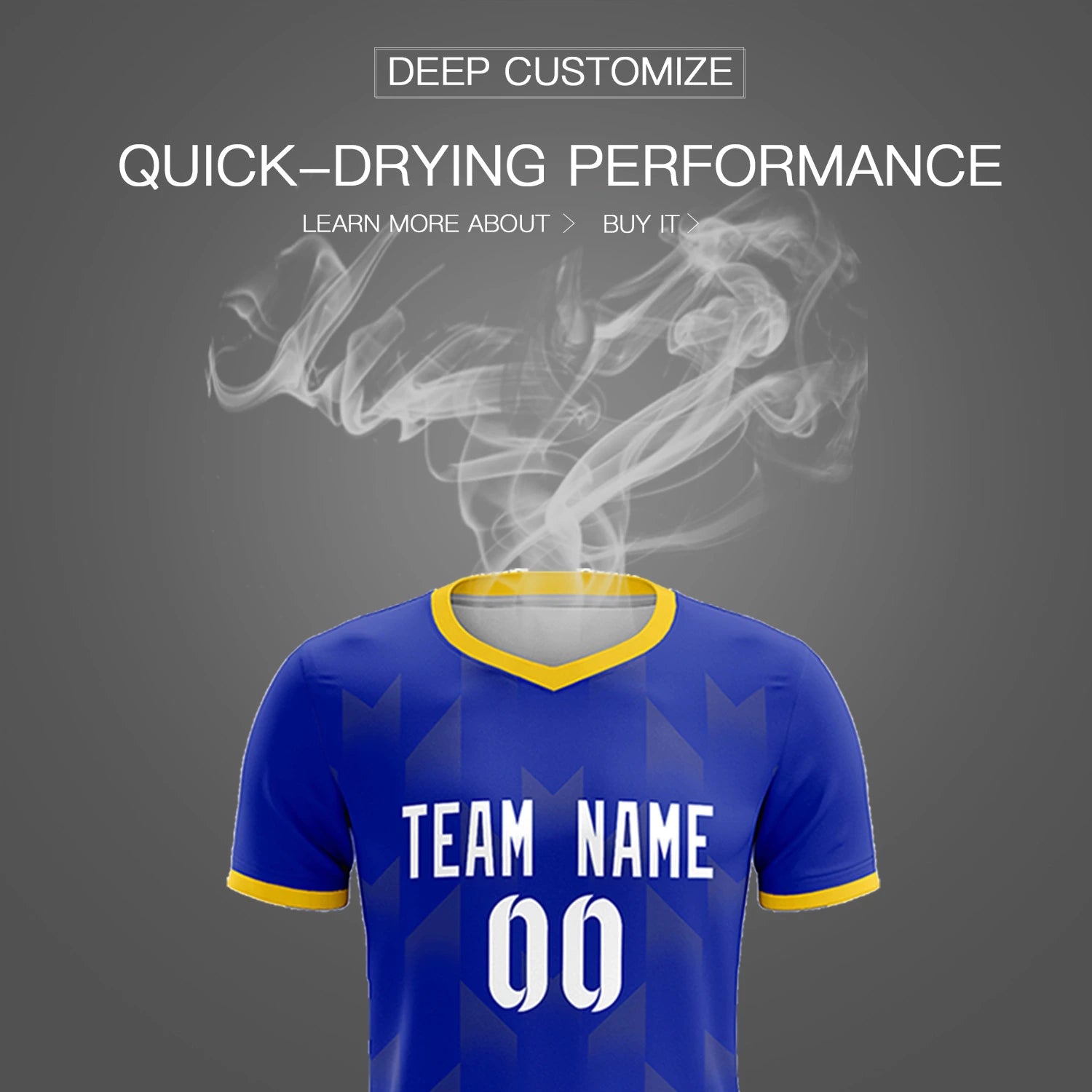 Custom Royal Blue Gold01 Men Uniform Soccer Sets Jersey