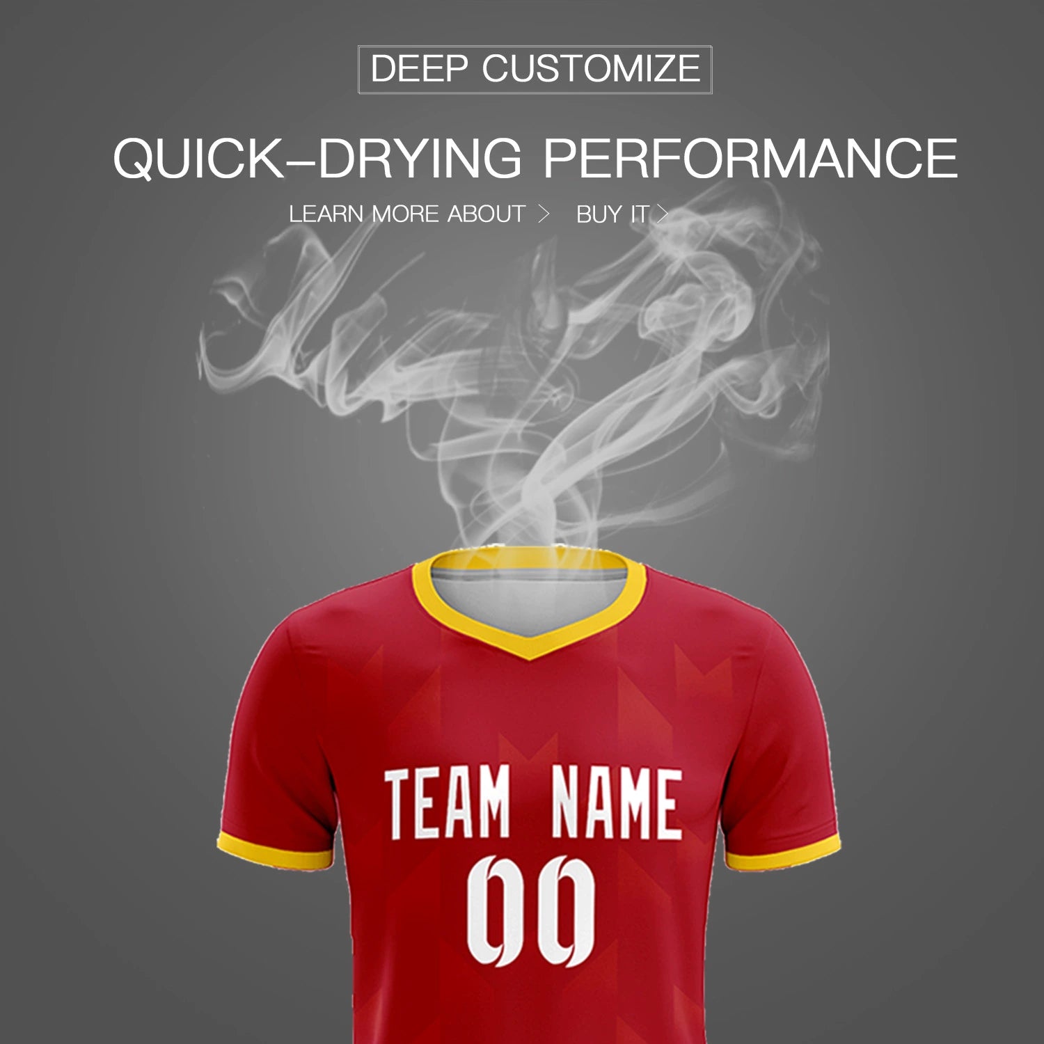 Custom Red Gold01 Men Uniform Soccer Sets Jersey
