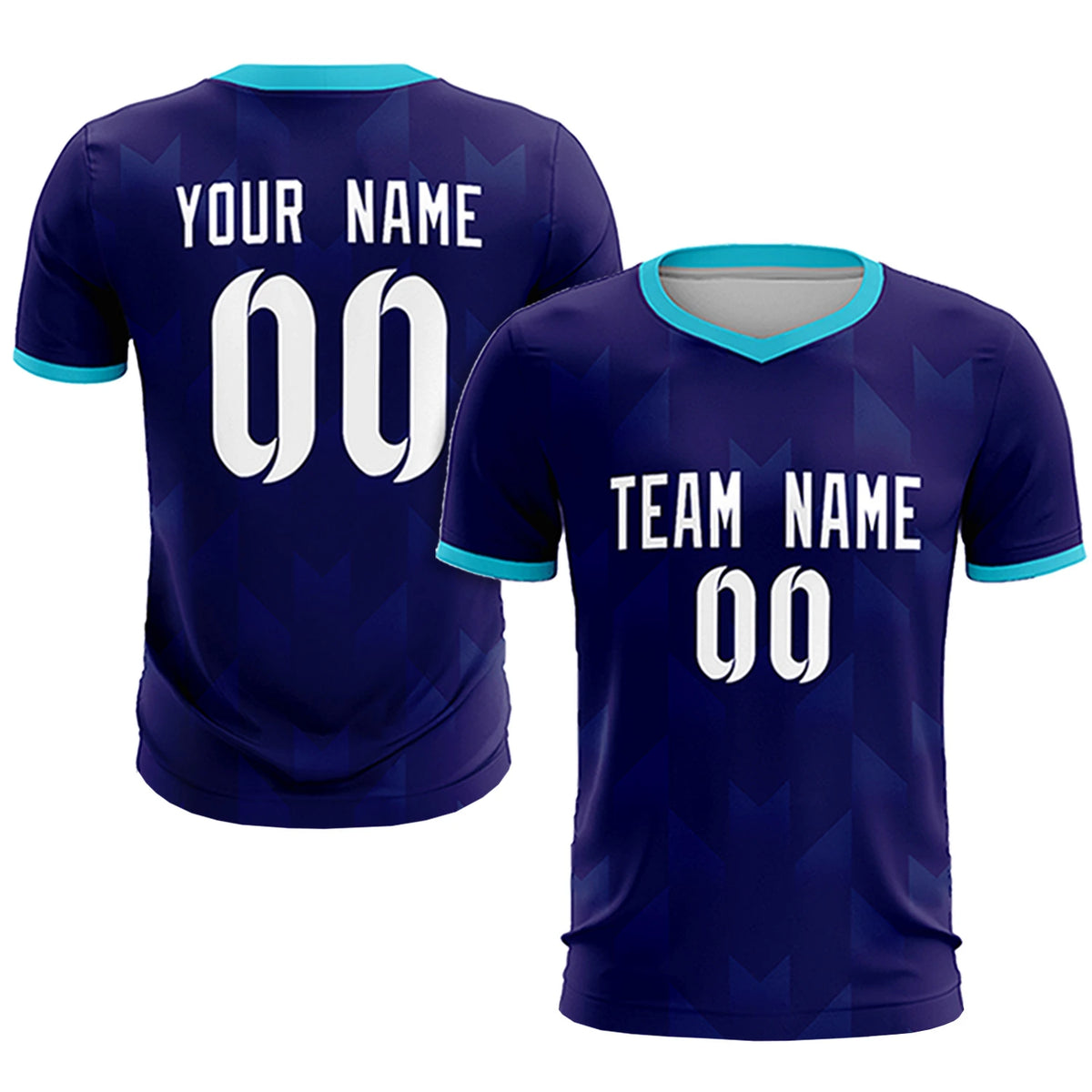 Custom Purple Sky Blue Men Uniform Soccer Sets Jersey