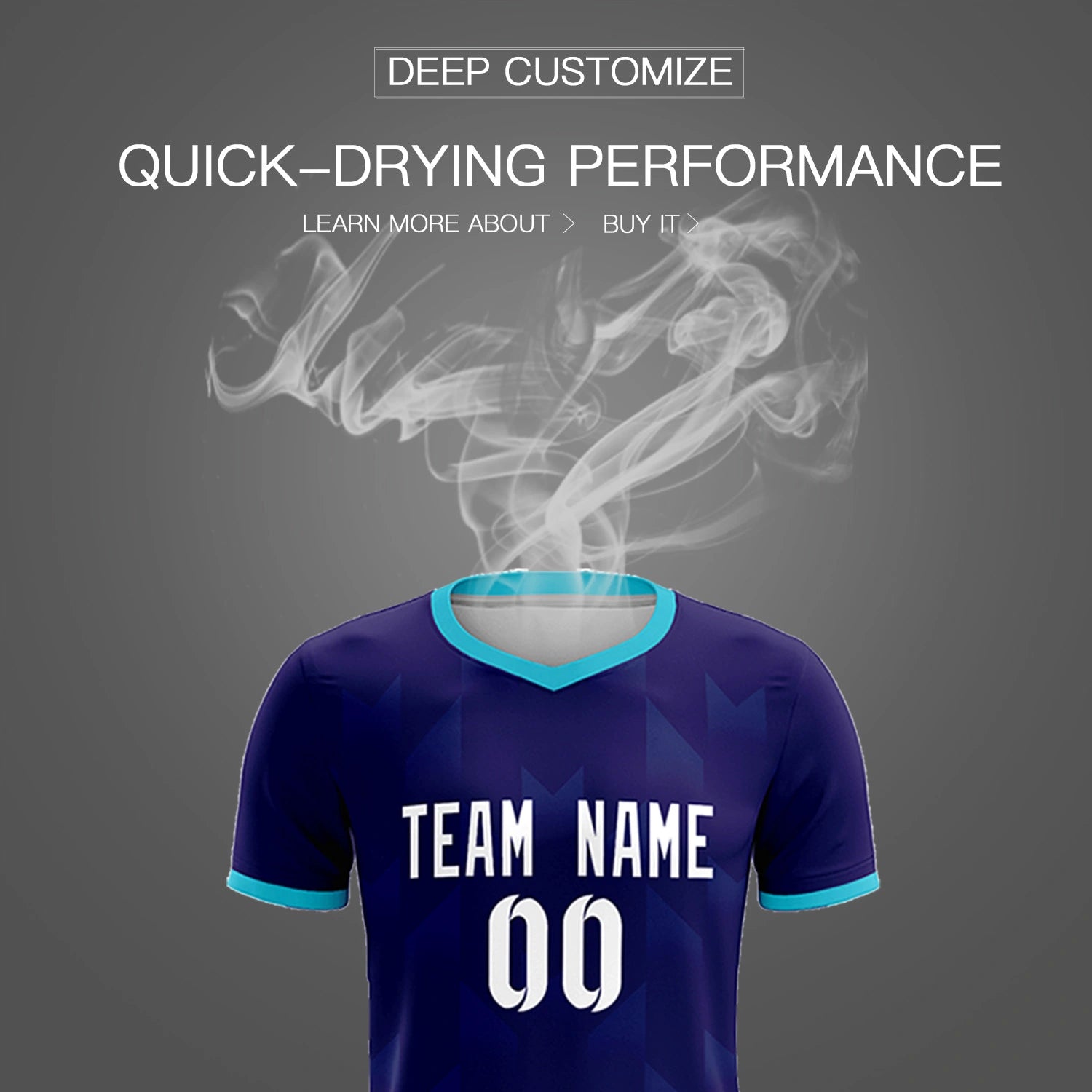 Custom Purple Sky Blue Men Uniform Soccer Sets Jersey