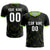 Custom Black Neon Green Men Uniform Soccer Sets Jersey