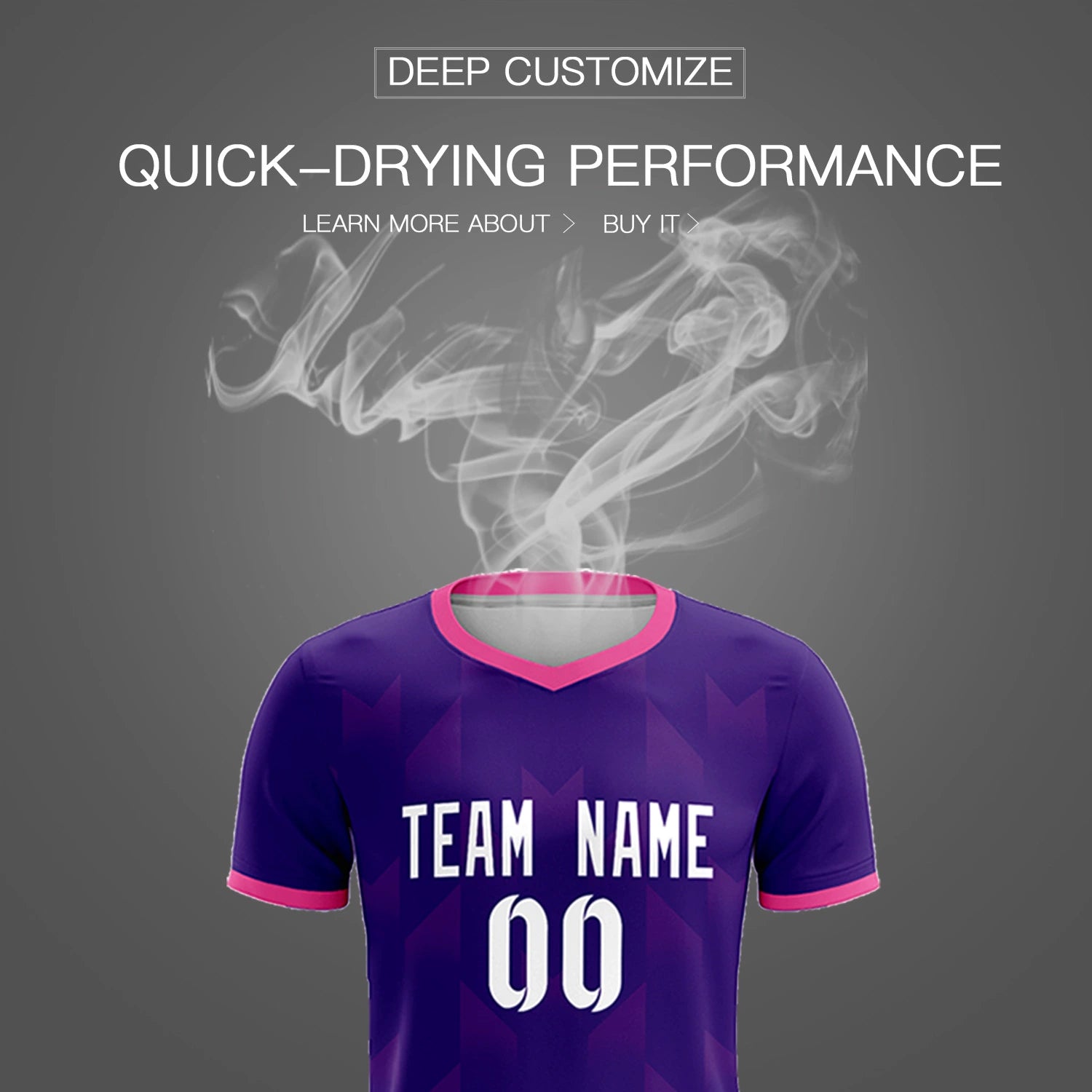Custom Purple Pink Men Uniform Soccer Sets Jersey