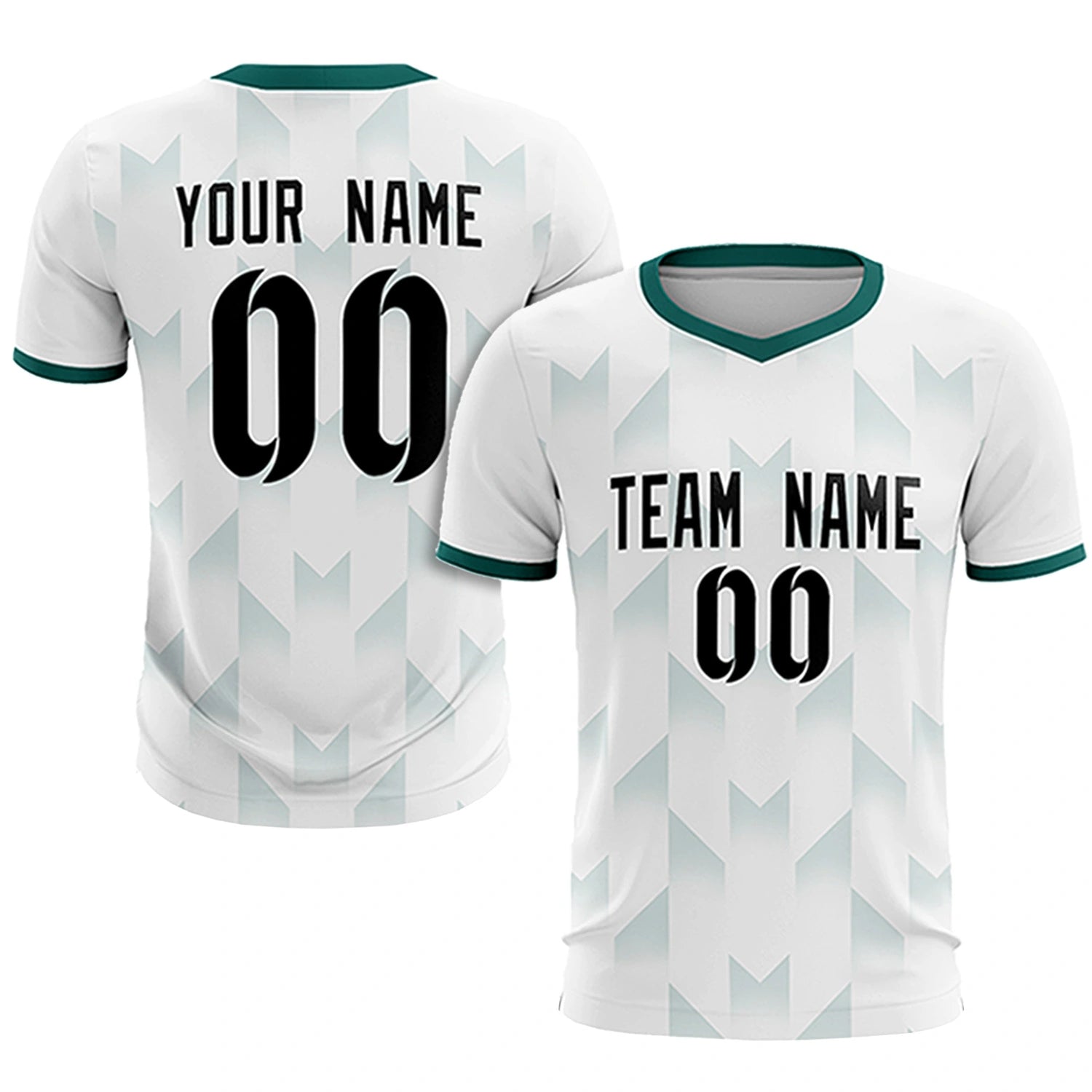 Custom White Aqua Men Uniform Soccer Sets Jersey