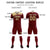 Custom Crimson Khaki Personalized Men Soccer Sets Jersey