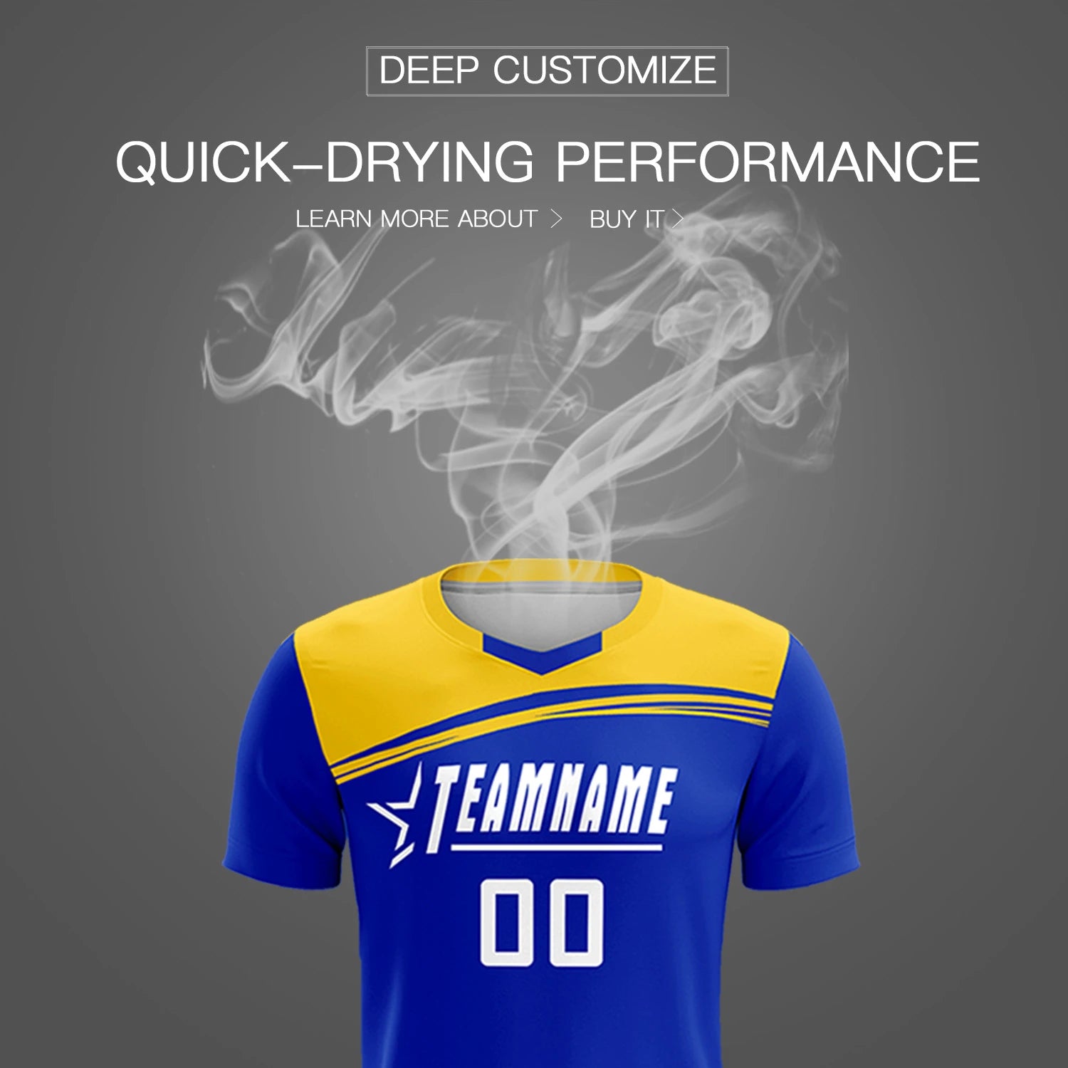Custom Royal Blue Gold01 Personalized Men Soccer Sets Jersey