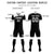 Custom Black White Personalized Men Soccer Sets Jersey