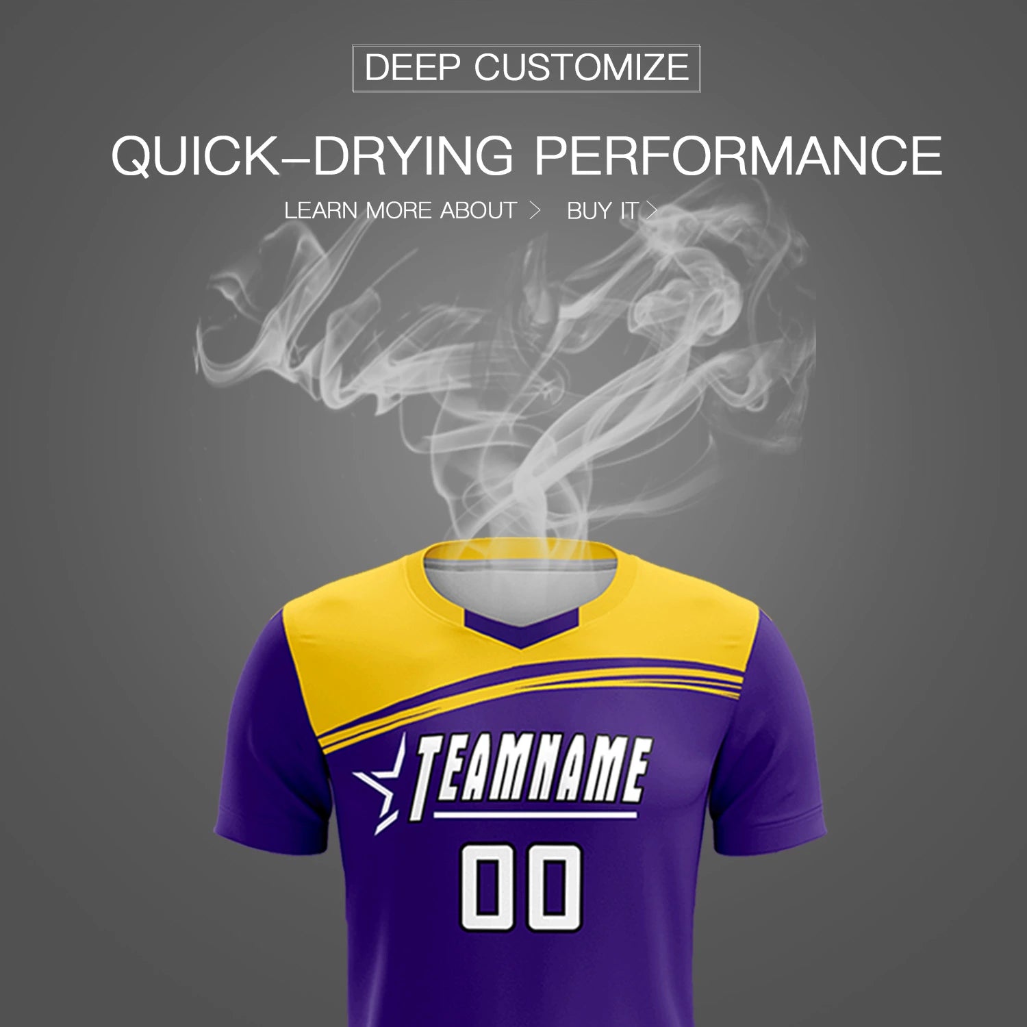 Custom Purple Gold01 Personalized Men Soccer Sets Jersey