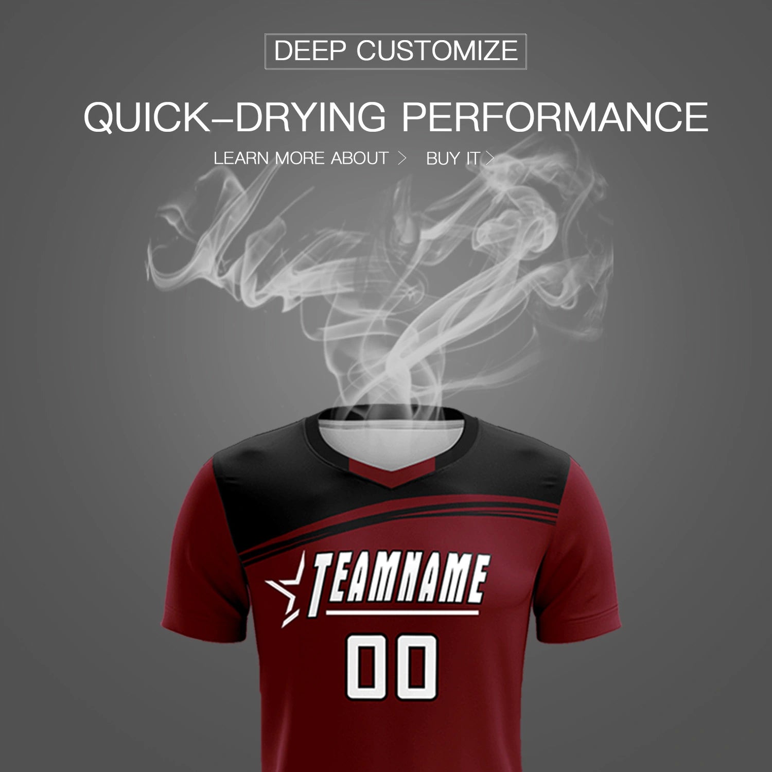 Custom Crimson Black Personalized Men Soccer Sets Jersey