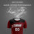 Custom Crimson Black Personalized Men Soccer Sets Jersey