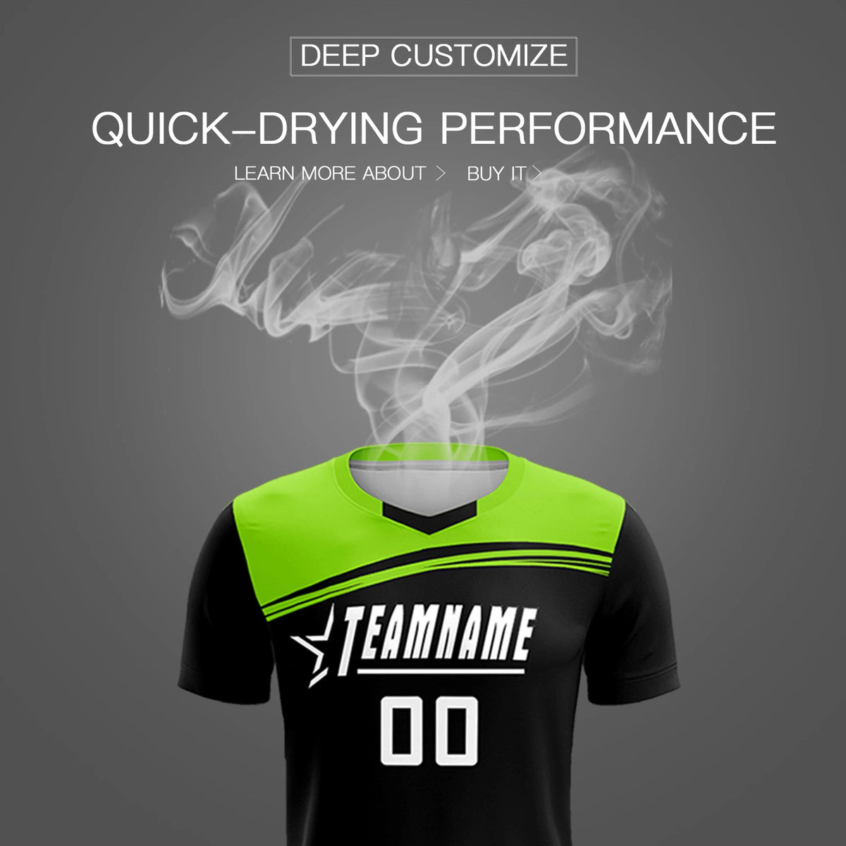Custom Navy Neon Green Personalized Men Soccer Sets Jersey