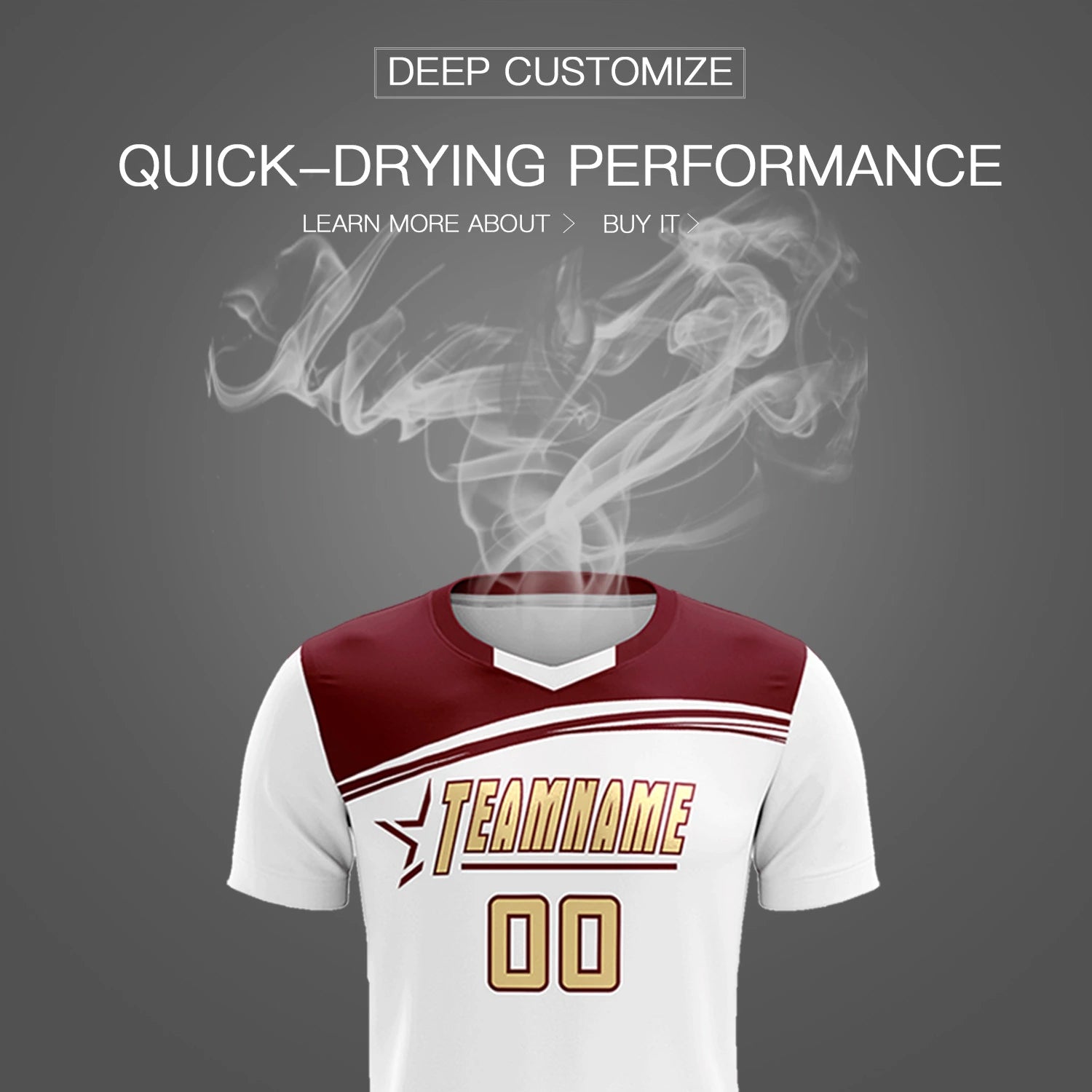 Custom White Crimson Personalized Men Soccer Sets Jersey
