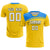 Custom Gold01 Powder Blue Personalized Men Soccer Sets Jersey