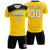 Custom Gold01 Black Personalized Men Soccer Sets Jersey