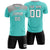 Custom Bright Green Gray Personalized Men Soccer Sets Jersey