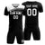 Custom Black White Personalized Men Soccer Sets Jersey