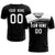 Custom Black White Personalized Men Soccer Sets Jersey