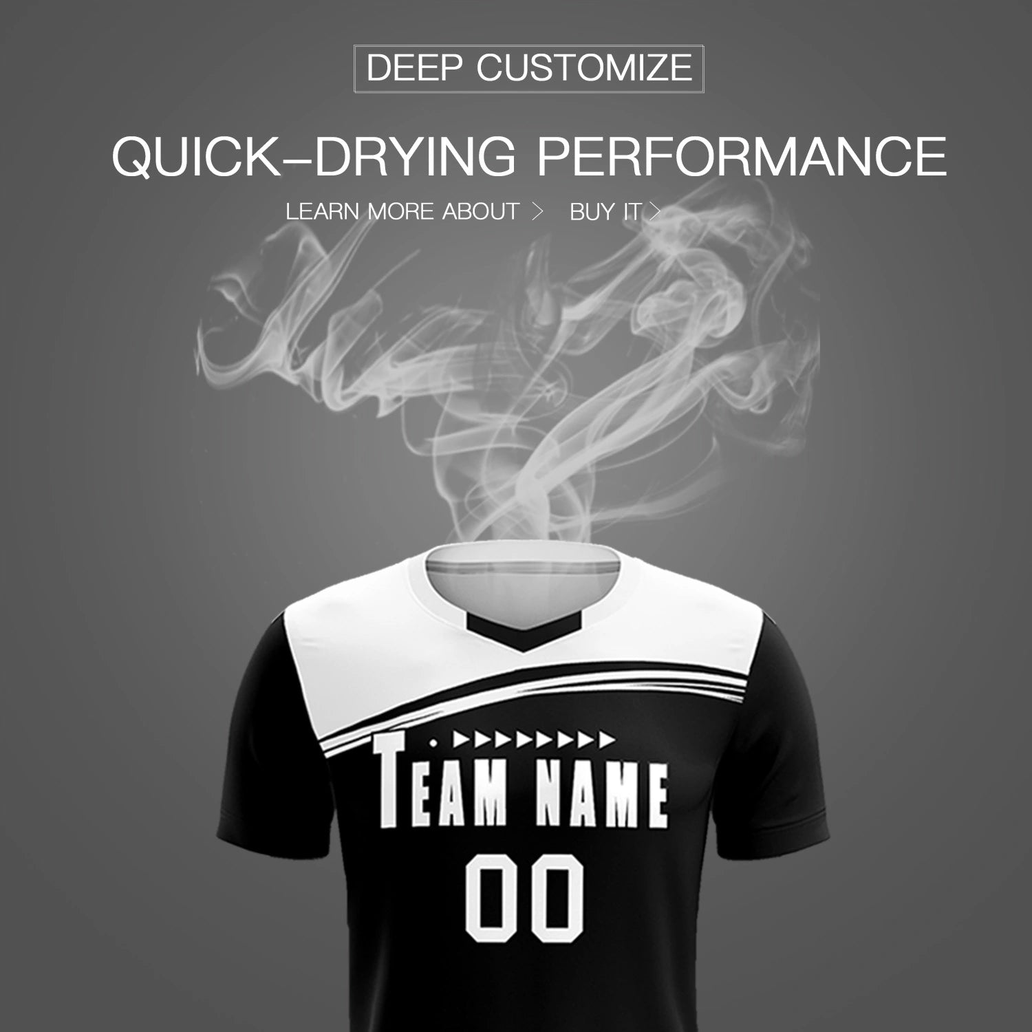 Custom Black White Personalized Men Soccer Sets Jersey