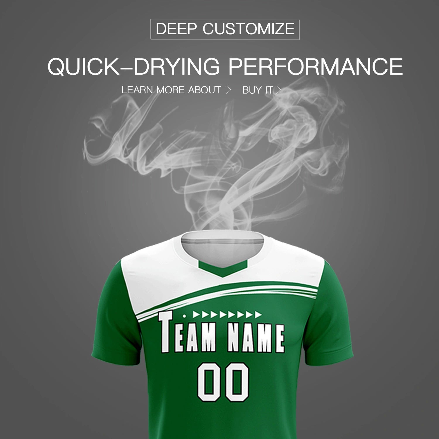 Custom Kelly Green White Personalized Men Soccer Sets Jersey