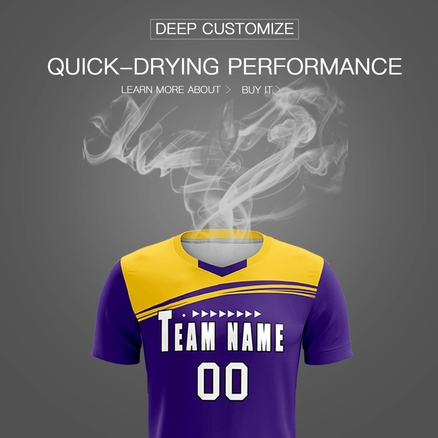 Custom Purple Gold01 Personalized Men Soccer Sets Jersey