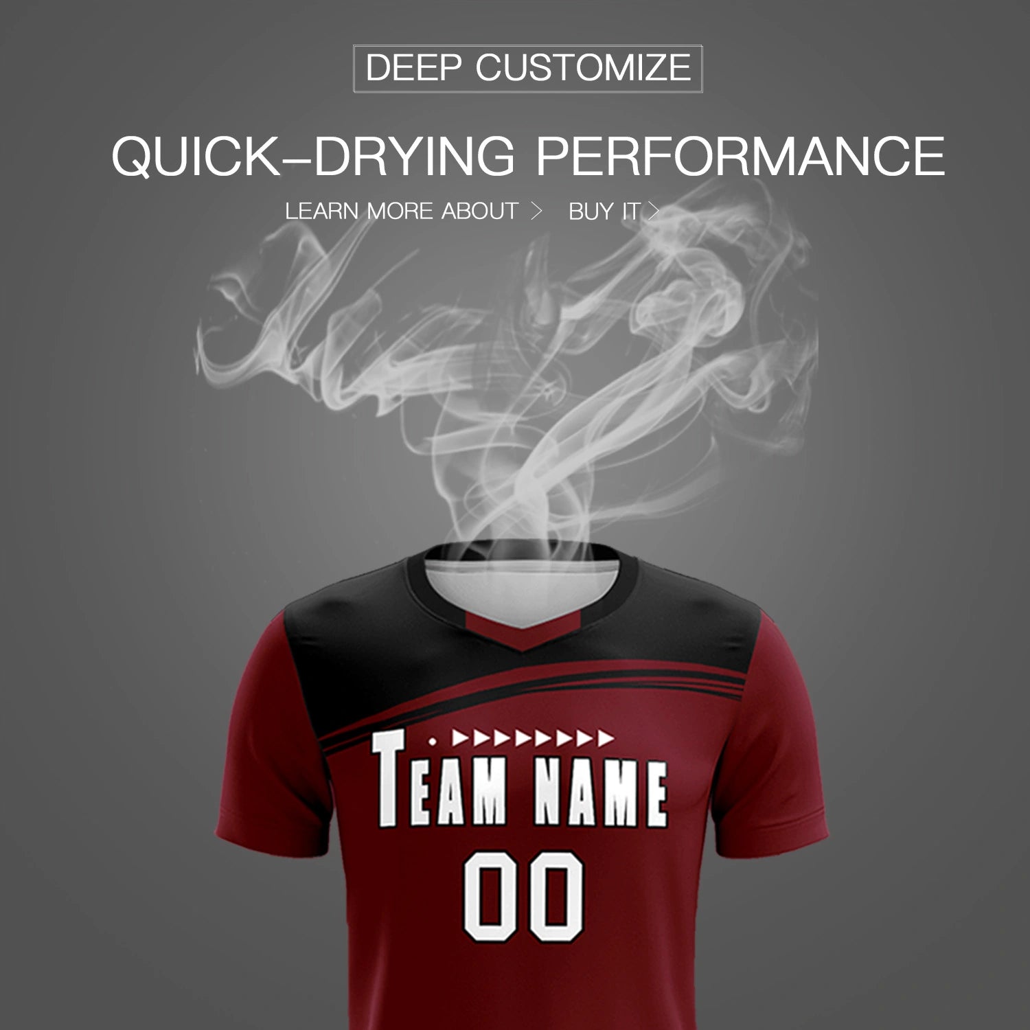 Custom Crimson Black Personalized Men Soccer Sets Jersey