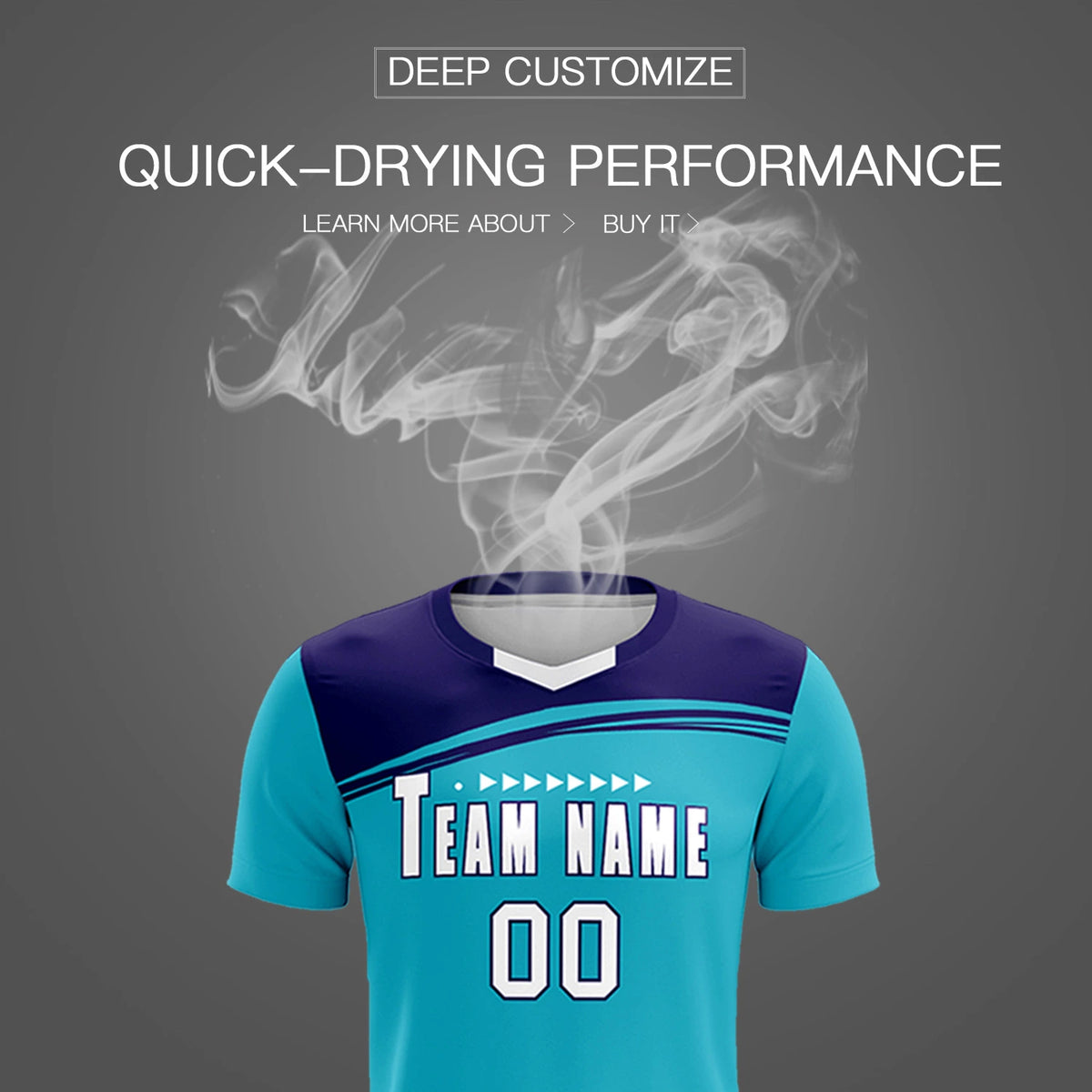 Custom Sky Blue Purple White Personalized Men Soccer Sets Jersey