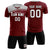 Custom Crimson Gray Personalized Men Soccer Sets Jersey