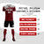 Custom Crimson Gray Personalized Men Soccer Sets Jersey