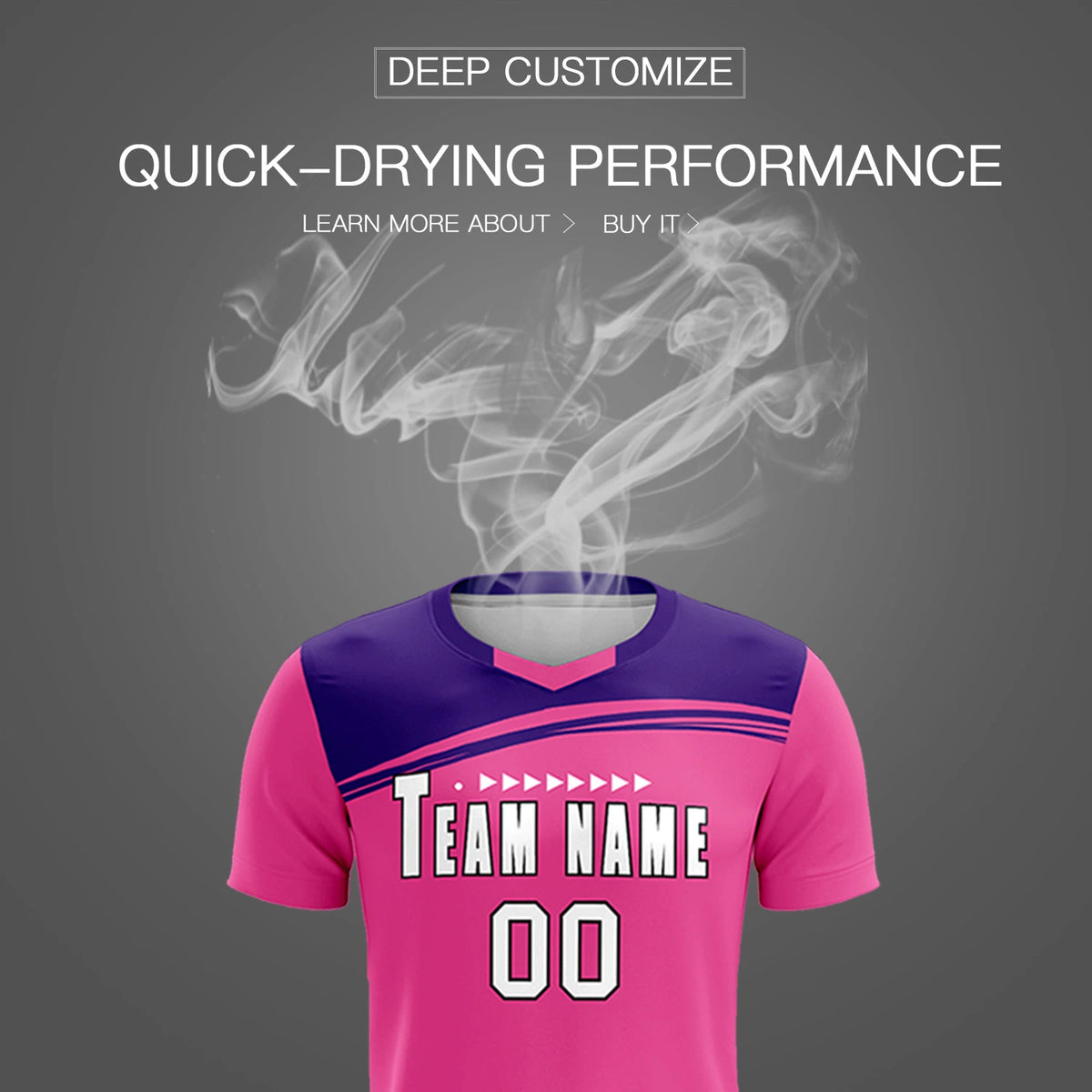 Custom Pink Purple Personalized Men Soccer Sets Jersey