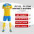 Custom Gold01 Powder Blue Personalized Men Soccer Sets Jersey