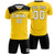 Custom Gold01 Black Personalized Men Soccer Sets Jersey