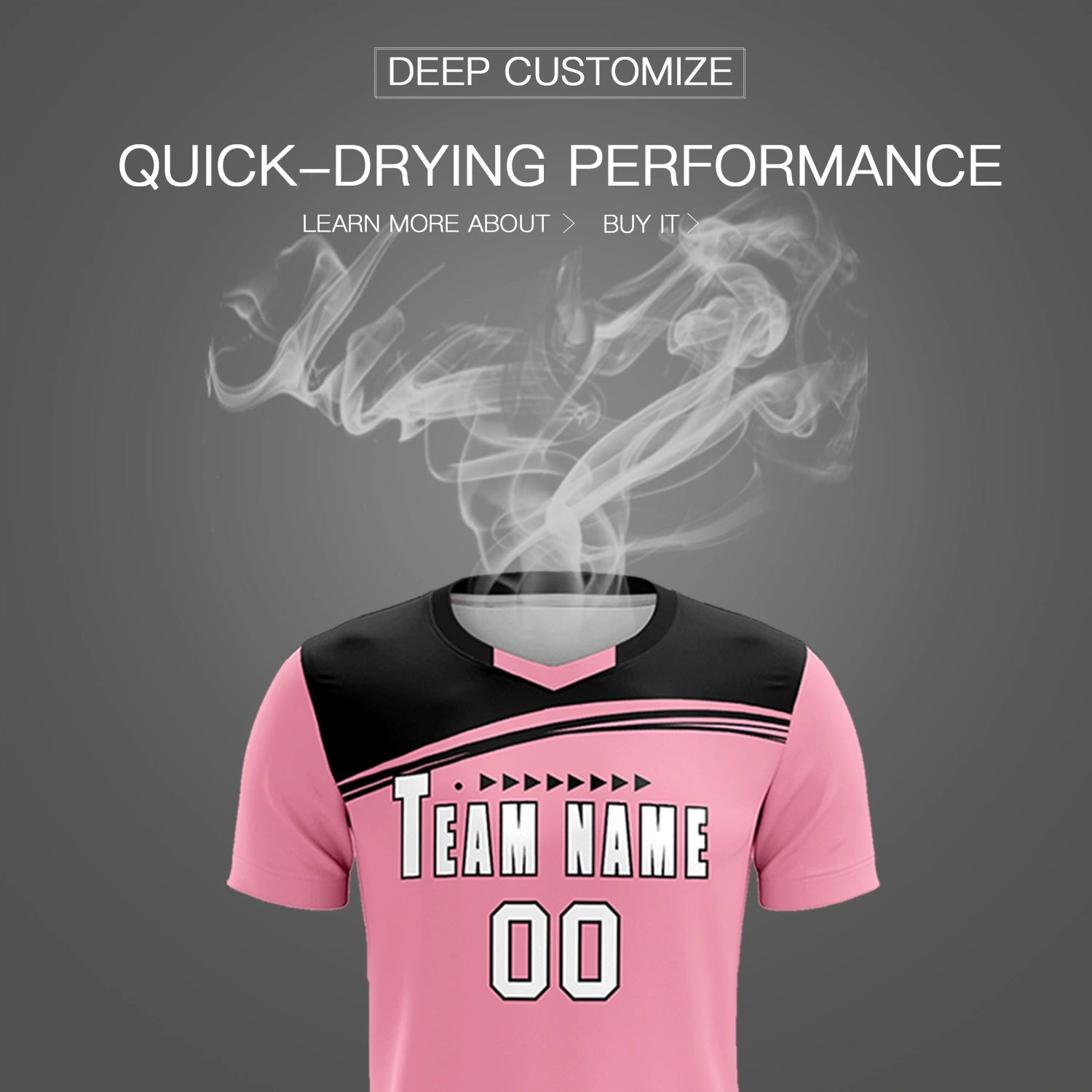 Custom Light Pink Black Personalized Men Soccer Sets Jersey