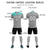 Custom Gray Bright Green Personalized Men Soccer Sets Jersey